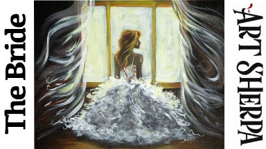 BRIDE IN GOWN ROMANCE  Beginners Learn to paint Acrylic Tutorial Step by Step