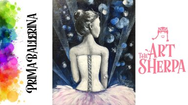 How to paint with Acrylic on Canvas Prima Ballerina The Art Sherpa