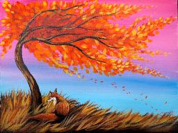 How to paint a Fall tree 