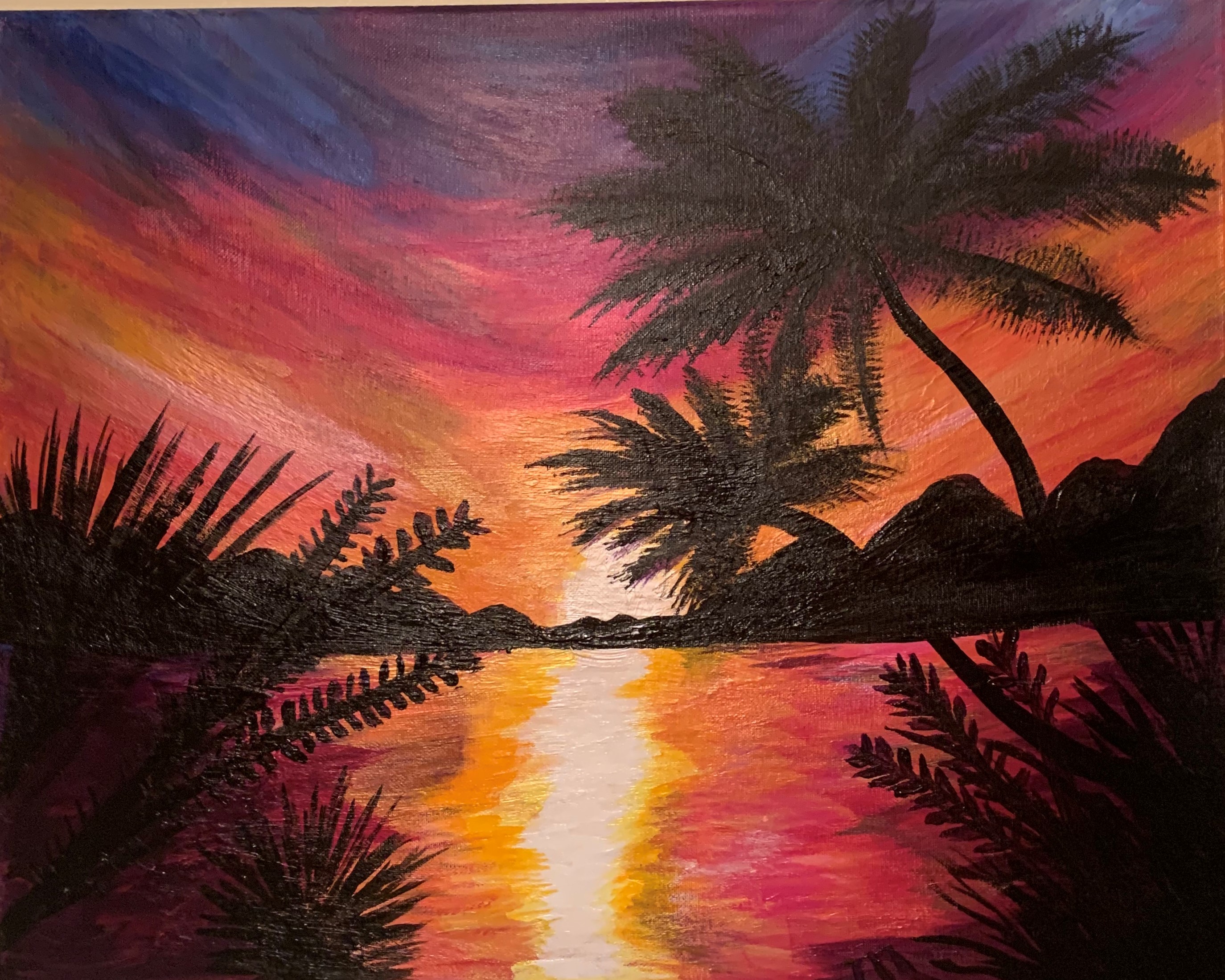 Sunset Pictures To Paint Easy