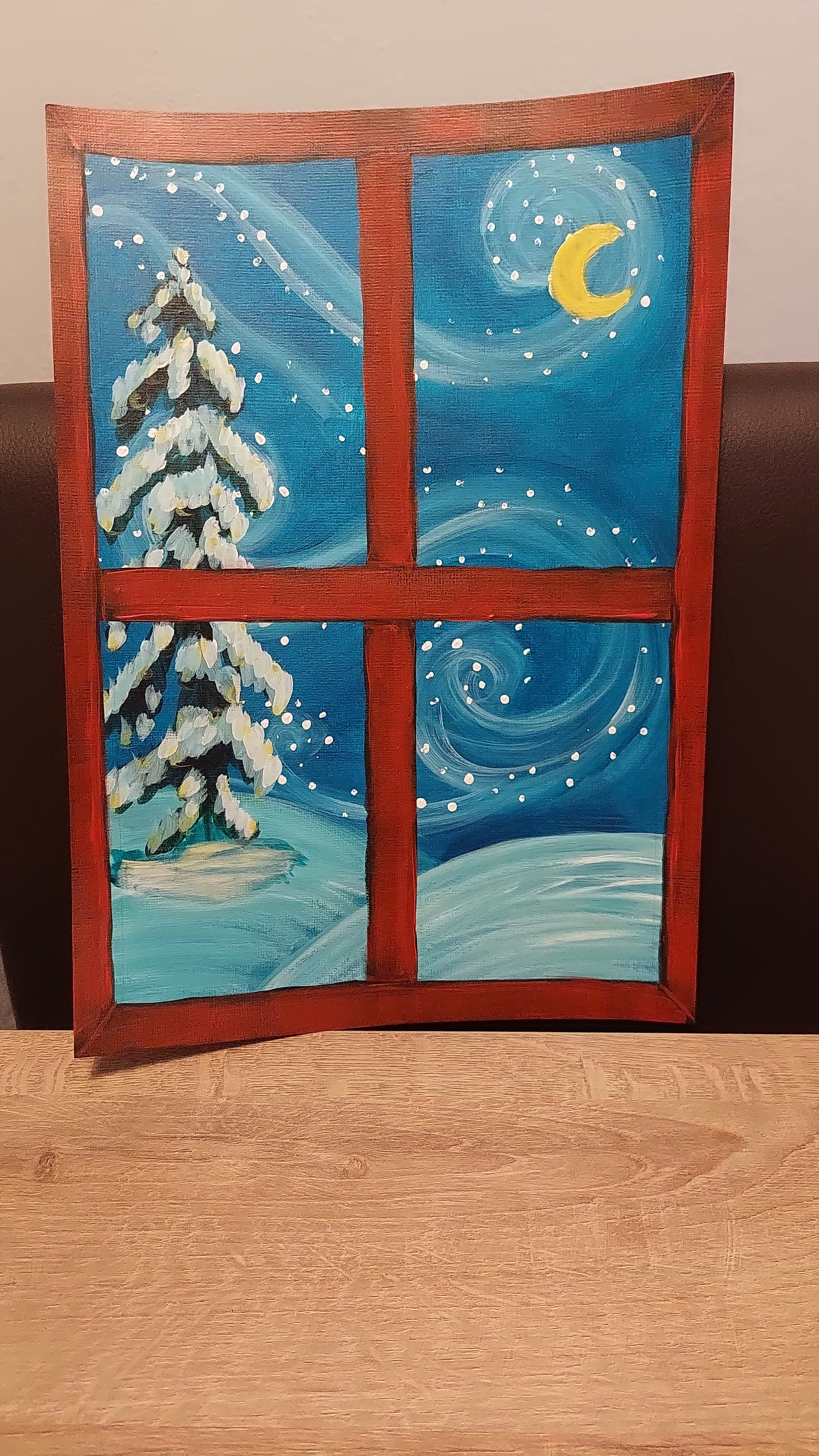 How To Paint Acrylic Winter Window Landscape LIVE The Art Sherpa