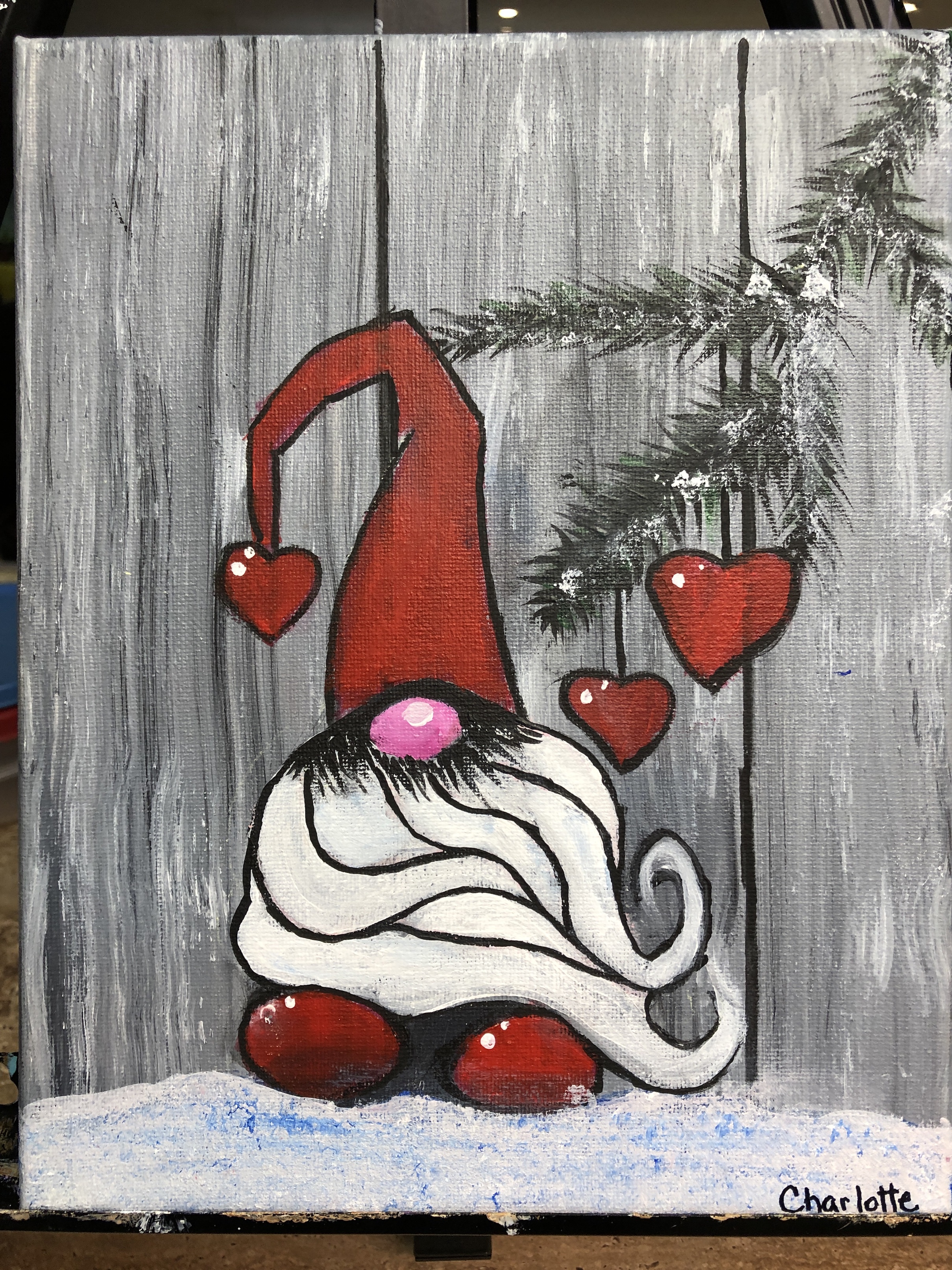 RESCHEDULED*** DATE TO BE ANNOUNCED ACRYLIC PAINTING ON CANVAS - GOOD  NIGHT GNOME