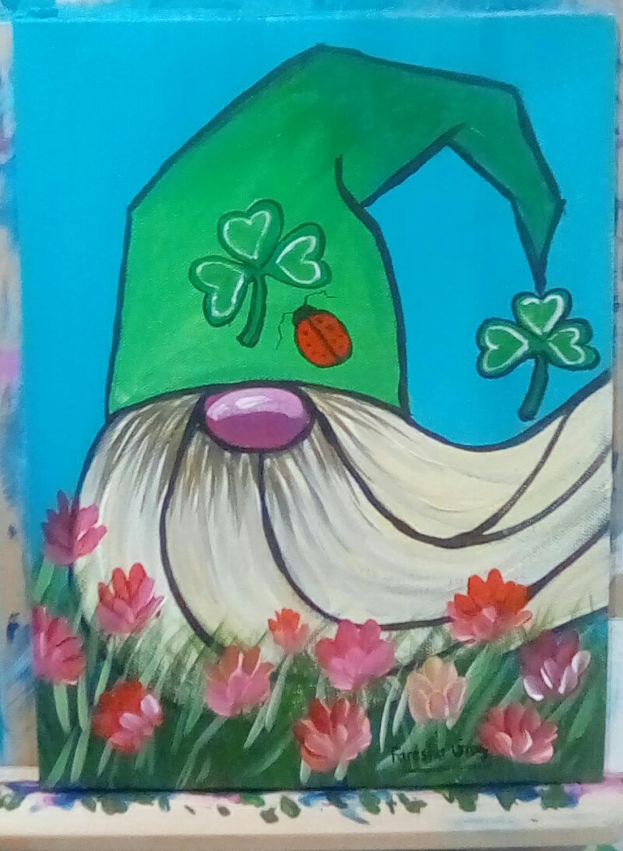 RESCHEDULED*** DATE TO BE ANNOUNCED ACRYLIC PAINTING ON CANVAS - GOOD  NIGHT GNOME