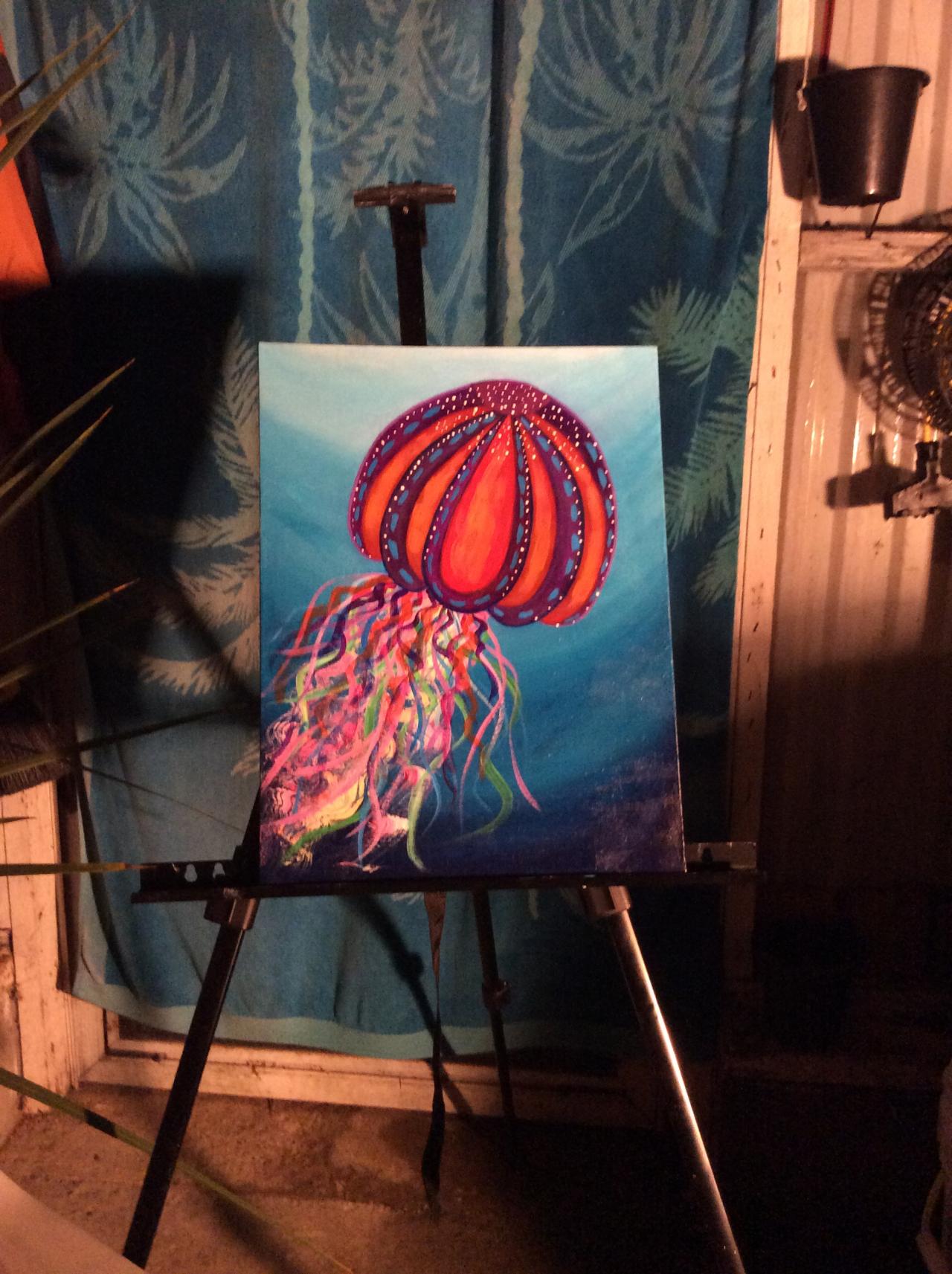 simple jellyfish painting