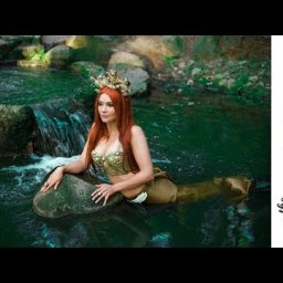 Fresh water Mermaid  acrylic tutorial Fantasy painting Fairytale #6