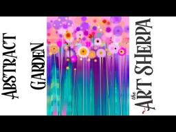 Easy floral Abstract step by step with Acrylic on Canvas The Art Sherpa