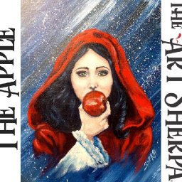 How to paint Acrylic on Canvas  Snow White and the Apple LIVE  About Face #22