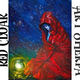 How to paint Acrylic on Canvas The Red Cloak Beginner Tutorial