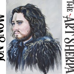 How to paint Acrylic portrait of Jon Snow LIVE part 2