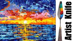 Abstract Palette Knife ocean for beginners Step by step Live stream | TheArtSherpa