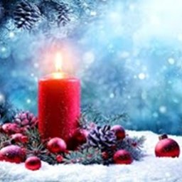 Still life Winter Candle in Snow Acrylic Painting Step by step