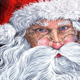 Santa Portrait Acrylic step by step tutorial | TheArtSherpa