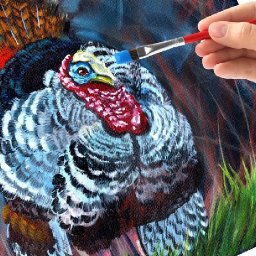 Wild Turkey Acrylic Tutorial Live Streaming virtual Art class  | TheArtSherpa