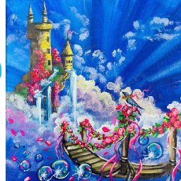 Castle in the Clouds Fairytale Fantasy painting Live steam  | TheArtSherpa