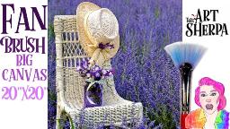 How to paint a Wicker Chair in lavender field | TheArtSherpa