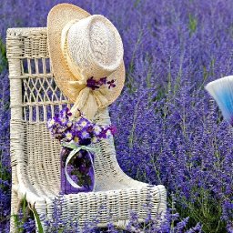 How to paint a Wicker Chair in lavender field | TheArtSherpa