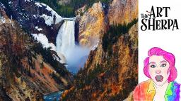 How to paint YellowStone Landscape painting tutorial Live | TheArtSherpa