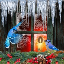 Icicles Blue Jays at Winter Window Acrylic Painting Tutorial | TheArtSherpa