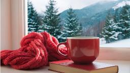 How to Paint Book Red coffee Cup Snowscape Window Fantasy | acrylic tutorial | TheArtSherpa
