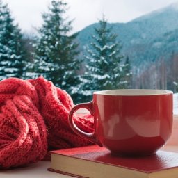 How to Paint Book Red coffee Cup Snowscape Window Fantasy | acrylic tutorial | TheArtSherpa
