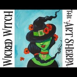 How to paint Acrylic on canvas The Wicked Witch a Beginner tutorial LIVE