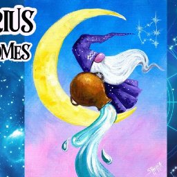Aquarius Star Gnome Step by step Acrylic Painting | TheArtSherpa