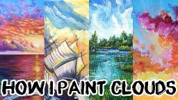 How I paint Clouds Step by step my best techniques | TheArtSherpa