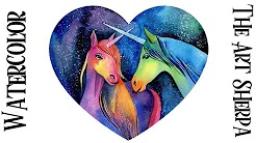 Watercolor Wednesday Galaxy Unicorns