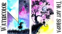 Watercolor Wednesday Two Fantasy Landscapes 