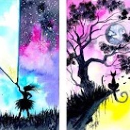 Watercolor Wednesday Two Fantasy Landscapes 