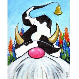 Beginners COUNTRY COW GNOME Live streaming Learn to paint Acrylic Tutorial Step by Step