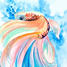 BETTA FISH Easy How to Paint Watercolor Step by step LIVE STREAM  | The Art Sherpa