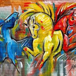 ABSTRACT HORSES Beginners Learn to paint Acrylic Tutorial Step by Step