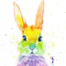 RAINBOW BUNNY Easy How to Paint Watercolor Step by step | The Art Sherpa