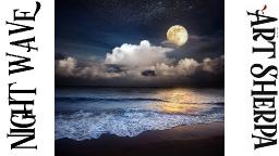 NIGHT WAVES Beginners Learn to paint Acrylic Tutorial Step by Step