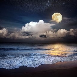 NIGHT WAVES Beginners Learn to paint Acrylic Tutorial Step by Step