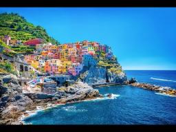 Manarola village   Landscape  Step by Step Acrylic Painting on Canvas for Beginners