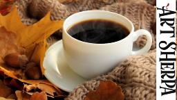 AUTUMN COFFEE Beginners Learn to paint Acrylic Tutorial Step by Step