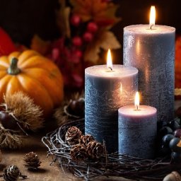 FALL CANDLE Beginners Learn to paint Acrylic Tutorial Step by Step