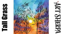 Promo for colorful grasses  at sunset