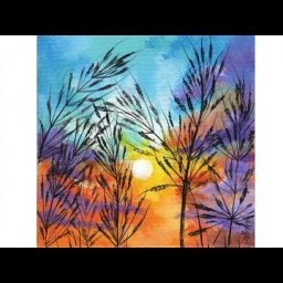 Colorful Sunset with Grass Beginners Learn to paint Acrylic Tutorial Step by Step