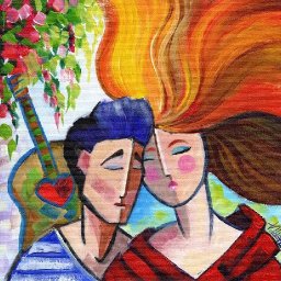 ABSTRACT COUPLE LOVERS ROMANCE Beginners Learn to paint Acrylic Tutorial Step by Step