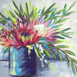 ABSTRACT FLOWERS LEFTOVER PAINT Beginners Learn to paint Acrylic Tutorial Step by Step
