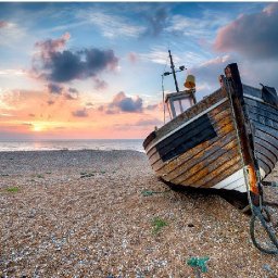 Old Boat on the beach Easy How to Paint Watercolor Step by step | The Art Sherpa