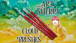 The Art Sherpa Cloud Set Beginning Acrylic Paint Brush Silver Brush Limited