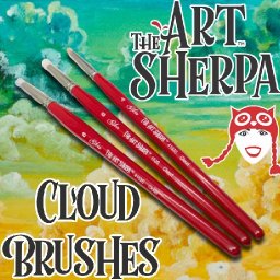 The Art Sherpa Cloud Set Beginning Acrylic Paint Brush Silver Brush Limited