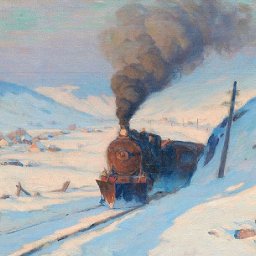 Impressionist Train in the Snow Beginners Learn to paint Acrylic Tutorial Step by Step