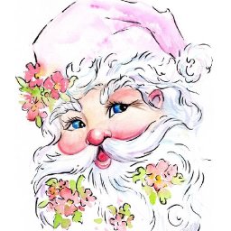 Vintage Santa Claus  Line and Wash Easy Watercolor Step by step for beginners | The Art Sherpa