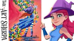 How To Paint Stella from Bubble Witch Saga 3 beginner Acrylic painting tutorial