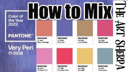 Peri color of the Year How to Mix in Acrylic Patones 2022 colors Step by Step